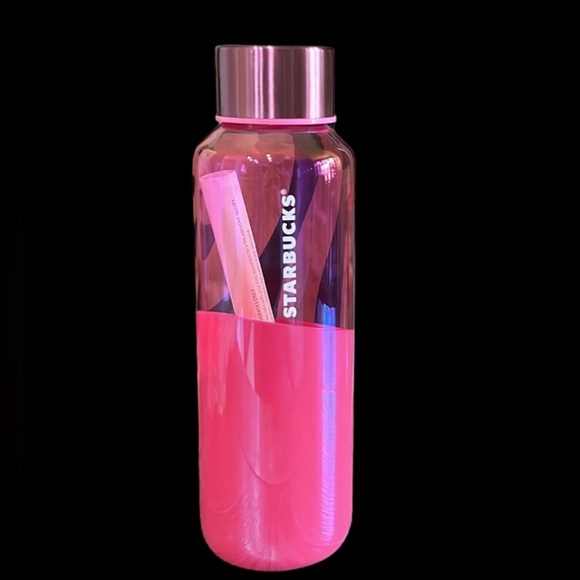 Starbucks Pink Iridescent Ion Holo Glass Water Bottle Tumbler Cup 20oz New 2023 - Picture 2 of 6